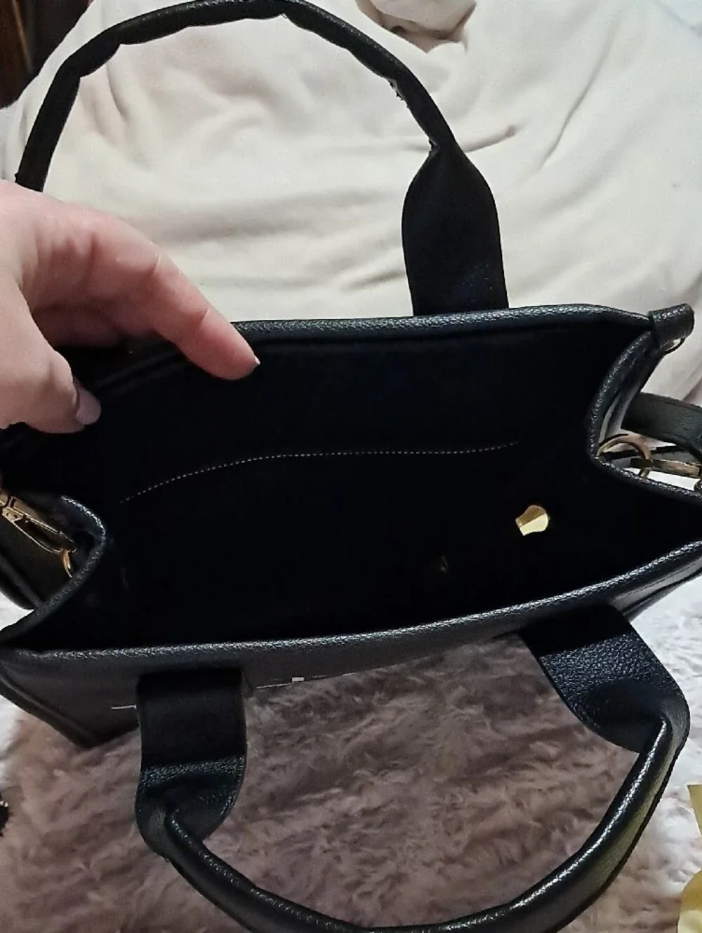 Unbranded Black 'The Tote Bag' Structured Shoulder Tote